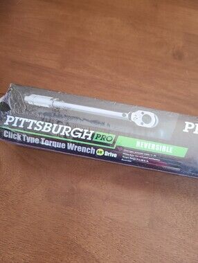 Pittsburgh Pro 3/8" Drive Click Type Torque Wrench Reversible 5-80 ft. lb. NIB